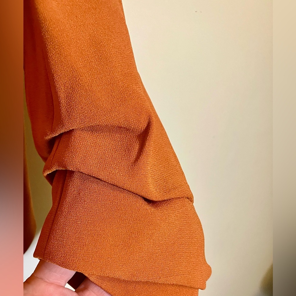 Babaton Vibrant Pumpkin Orange Blazer-unlined, but elegantly stitched - Picture 11 of 16
